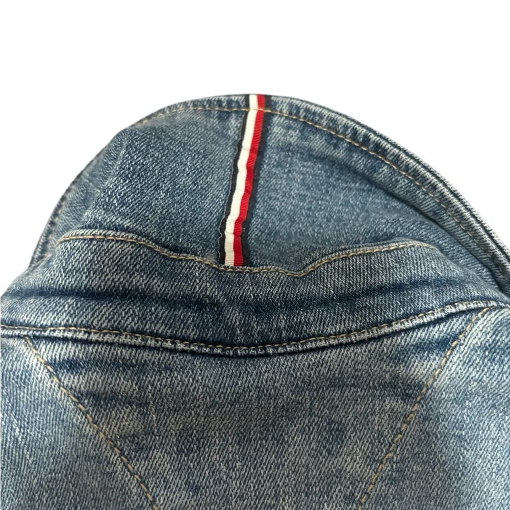 Tommy Hilfiger Light Wash Stretch Denim Jacket | Button Front Jean Jacket | XS